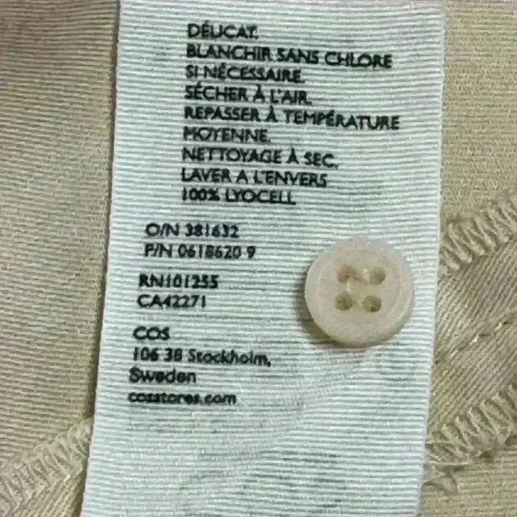 COS Oversized Boxy Half Sleeve Button Down  Shirt in Muted Pink size Large - Picture 4 of 8